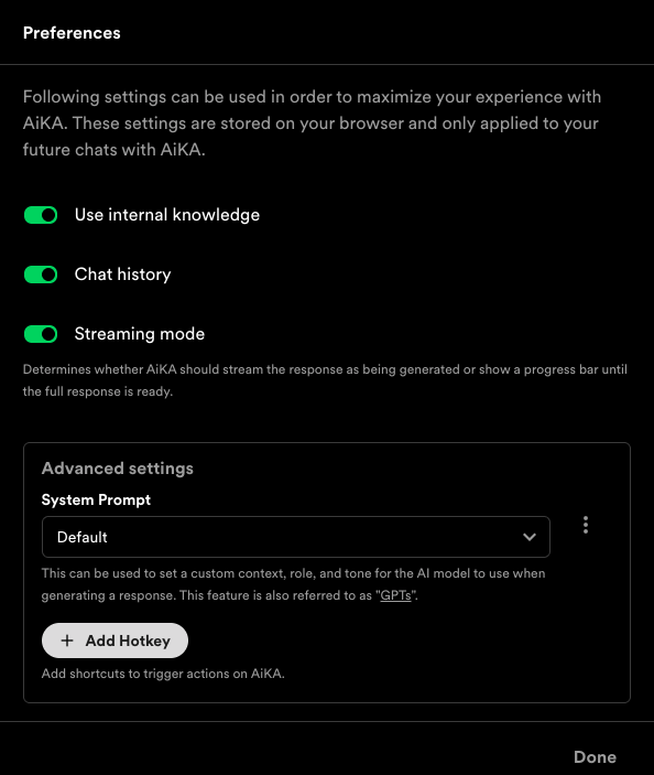 Preferences Screenshot