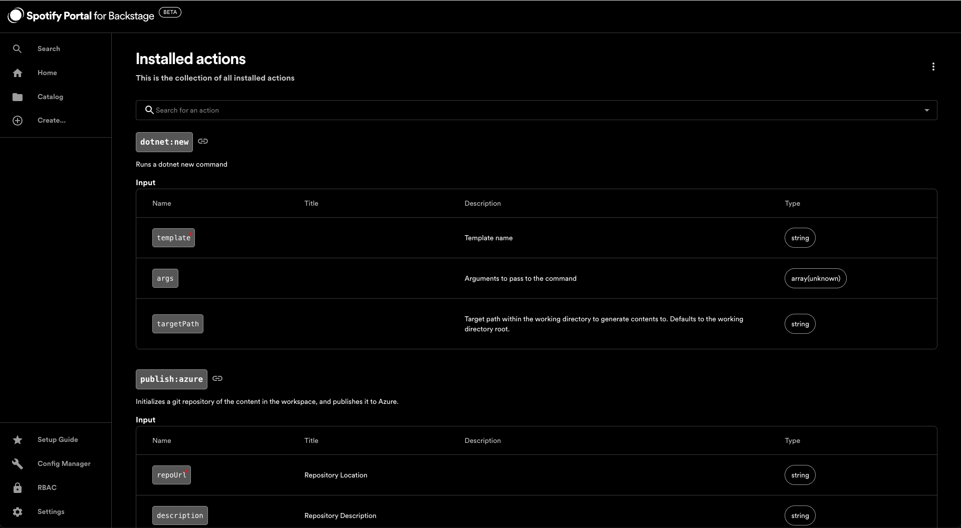 Azure DevOps installed actions example