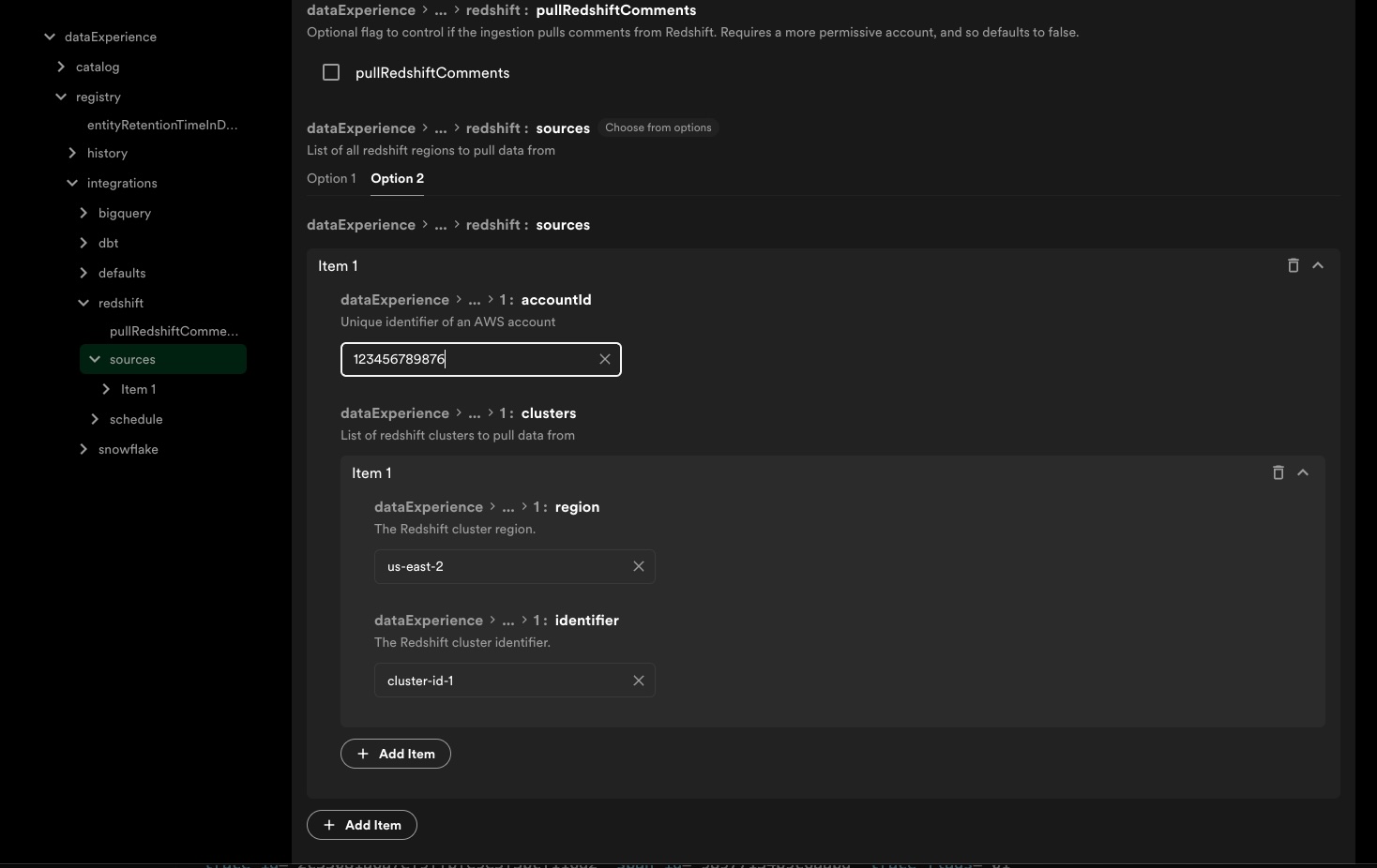 Redshift Source Limited Clusters
