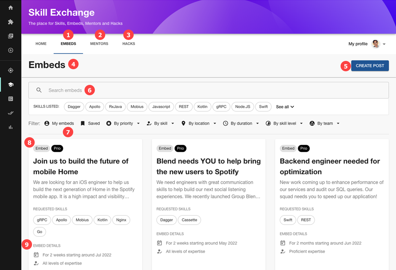 Embeds Page