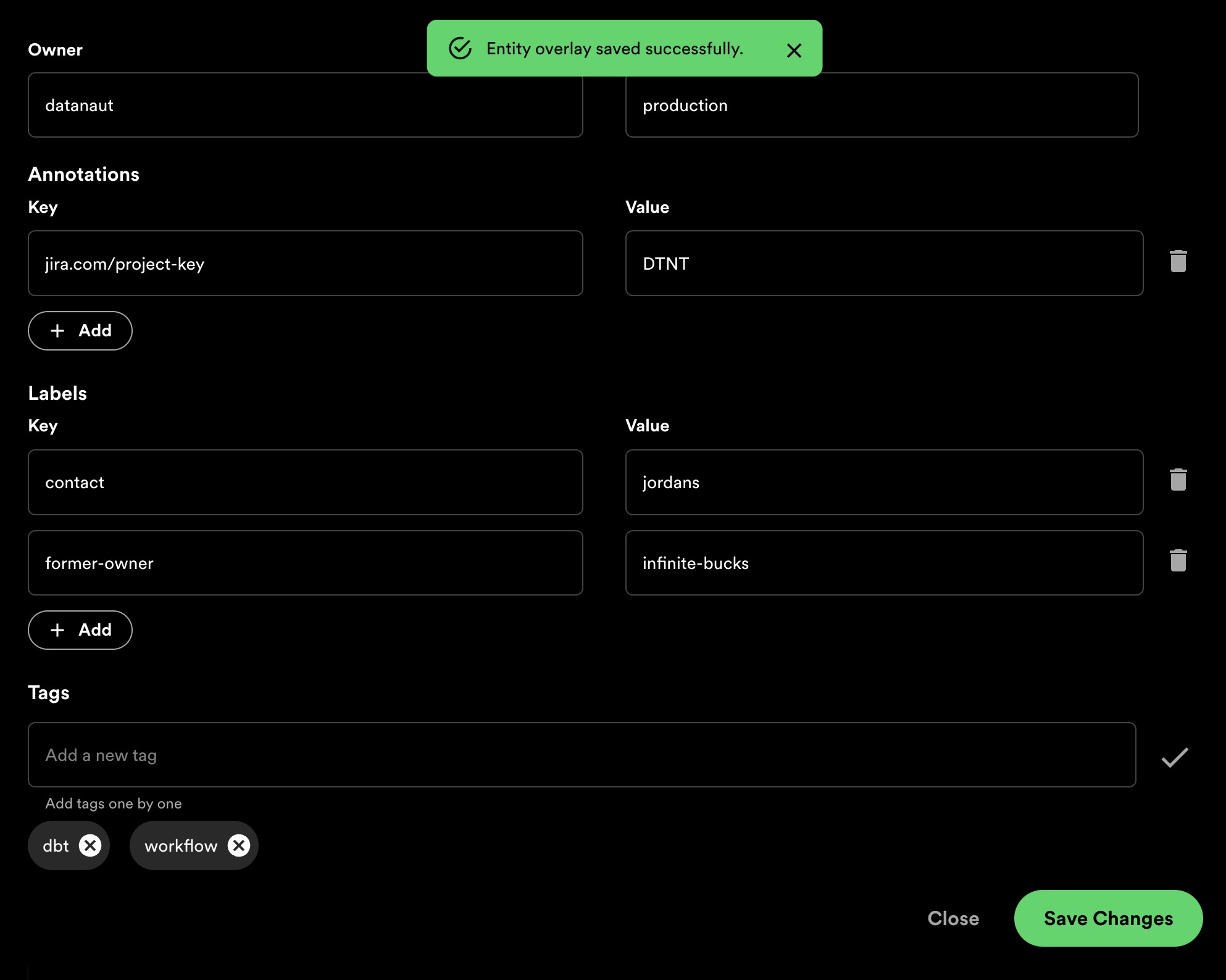 Overlay filled form