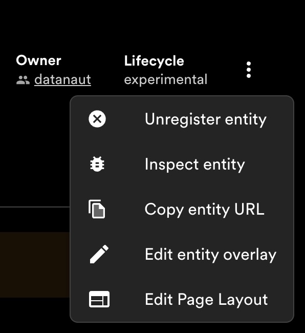 Overlay menu