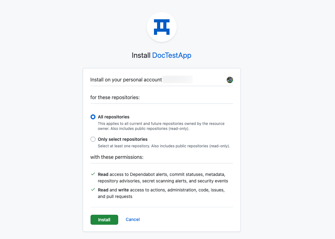 GitHub App Permissions