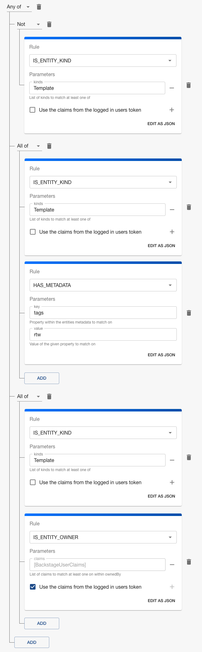 Software Templates - All - Completed Permissions Decision