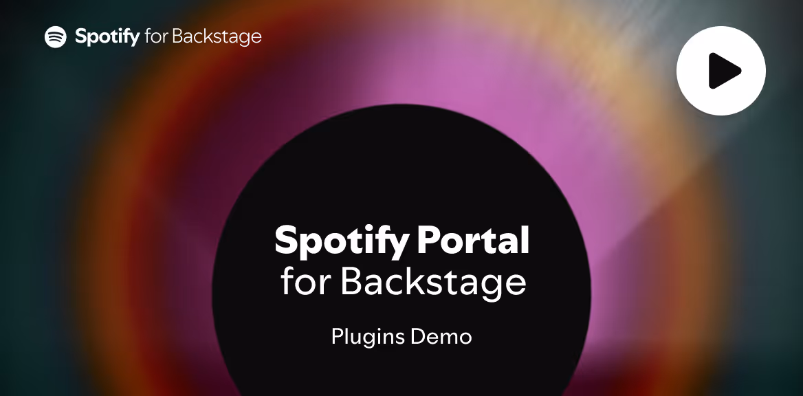 Spotify Portal for Backstage plugins demo